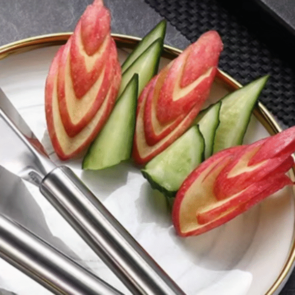 Stainless Steel Apple Triangle Push Knife Kitchen Gadgets