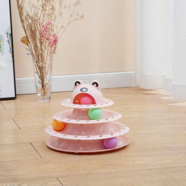 Interactive Cat Tower Turntable Toy